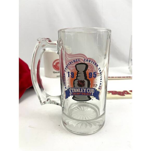 VTG Detroit Red Wings Snapback Hat License Plate Mugs Cups NHL Rare 1990s Hockey - Picture 7 of 13